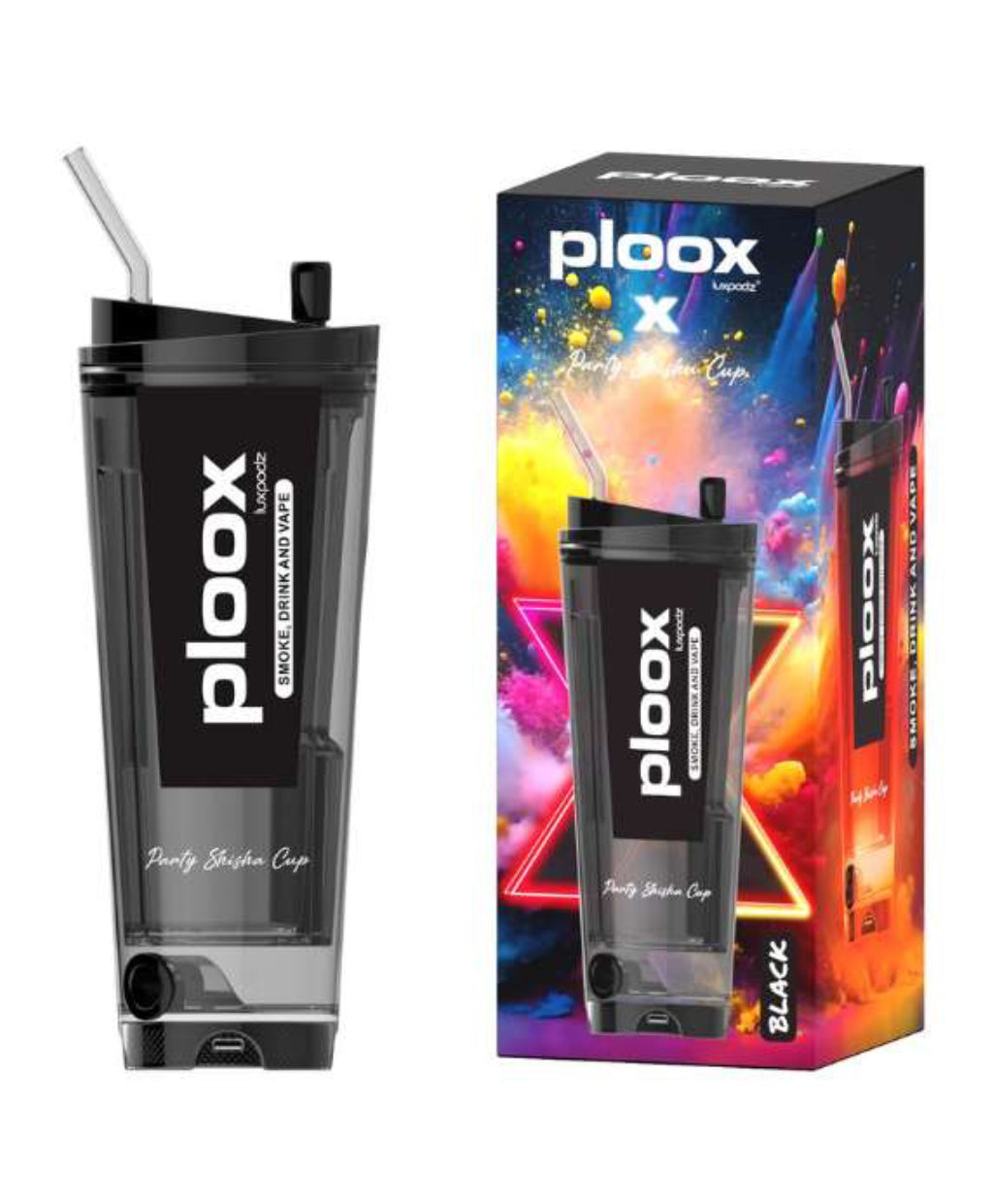 licht bar vape cup Ploox Party Shisha ONLY Flavour:Blue Razz age-8 Vuse Go 700 Disposable